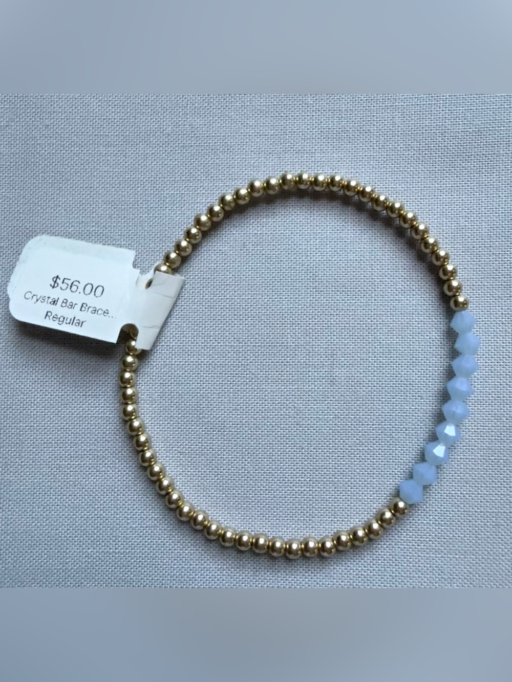 NWT Swarovski Crystal Blue & Gold Tone Beaded Bracelet
